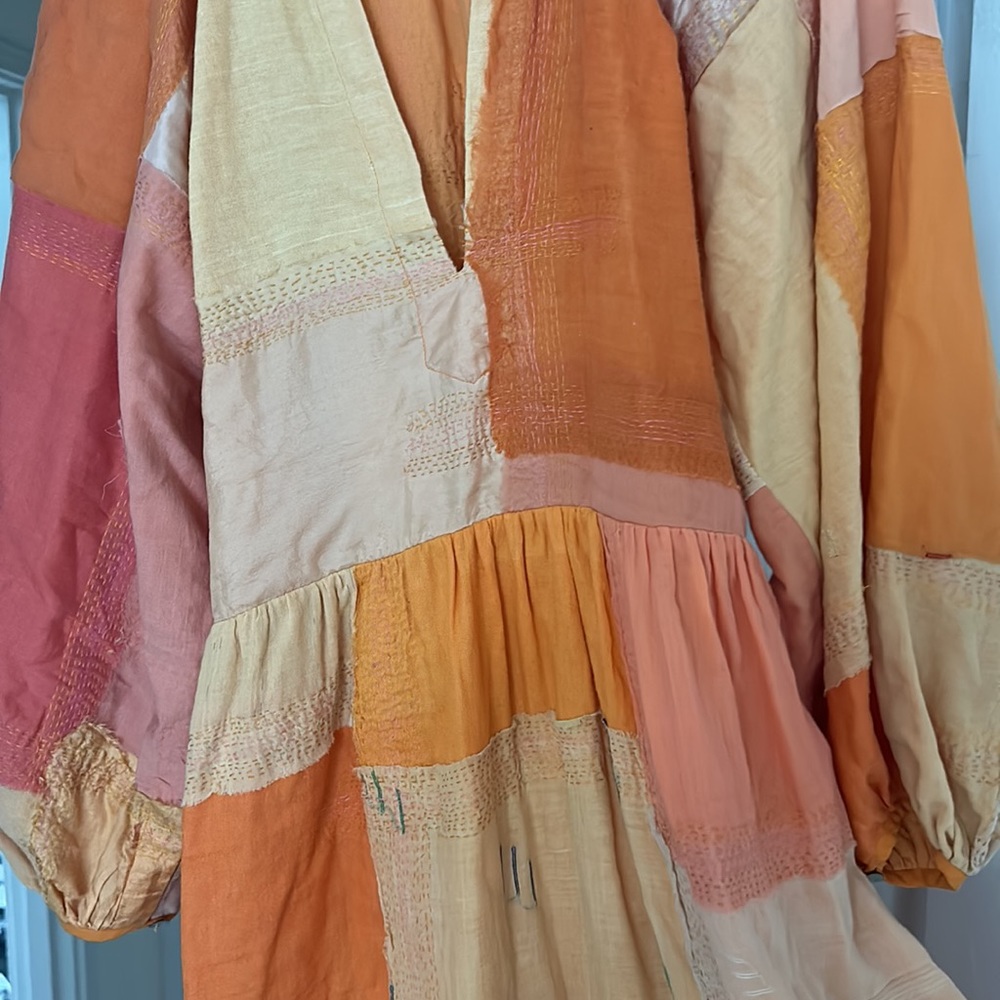 ALIX of Bohemia dress shades of yellow orange vintage saris CELESTE - Picture 7 of 11